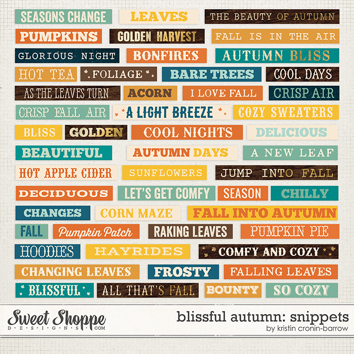 Blissful Autumn Snippets by Kristin Cronin-Barrow Blissful Autumn Snippets by Kristin Cronin-Barrow