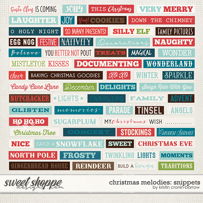 Christmas Melodies: Snippets by Kristin Cronin-Barrow Christmas Melodies: Snippets by Kristin Cronin-Barrow