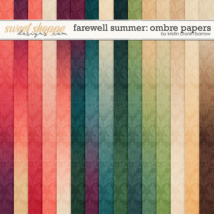Farewell Summer: Ombre Paper Pack by Kristin Cronin-Barrow Farewell Summer: Ombre Paper Pack by Kristin Cronin-Barrow