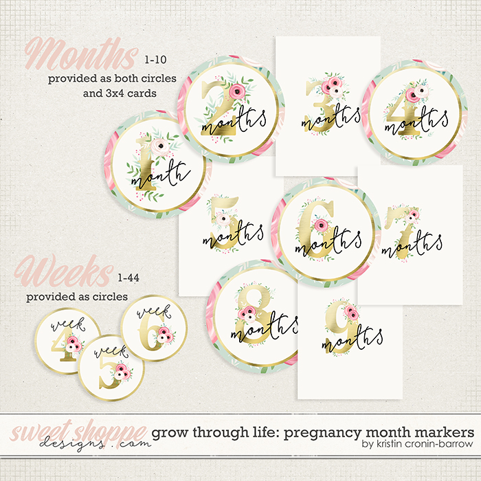 Grow through life: Months & Weeks labels Grow through life: Months & Weeks labels