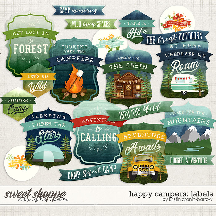 Happy Campers: Labels by Kristin Cronin-Barrow