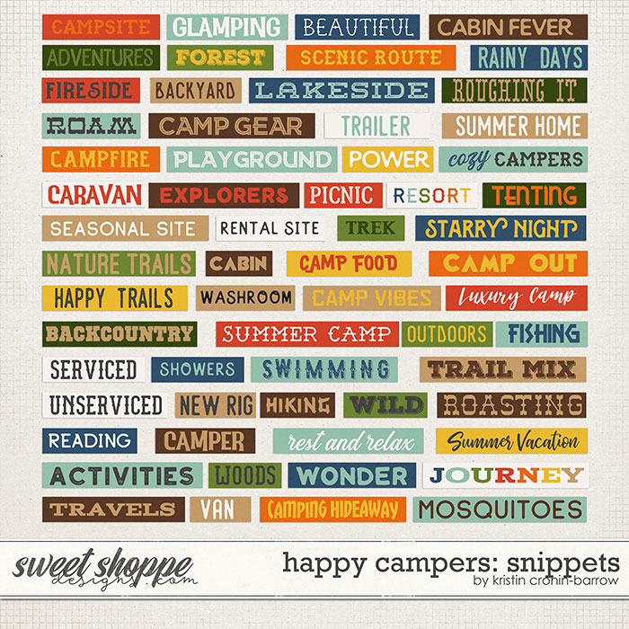 Happy Campers: Snippets by Kristin Cronin-Barrow