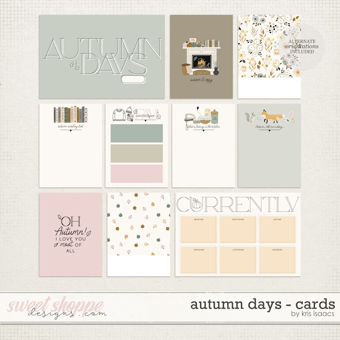 Autumn Days | Journal Cards - by Kris Isaacs