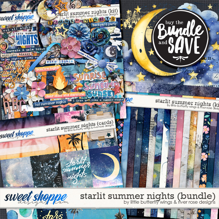 Starlit Summer Nights: Collection by Little Butterfly Wings and River Rose Designs