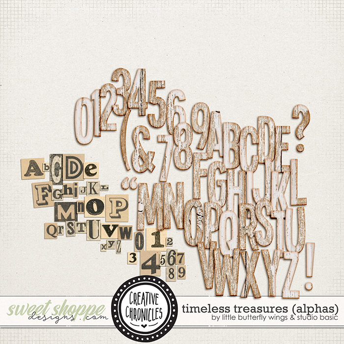 Creative Chronicles: Timeless Treasure Alphas by Little Butterfly Wings & Studio Basic Creative Chronicles: Timeless Treasure Alphas by Little Butterfly Wings & Studio Basic