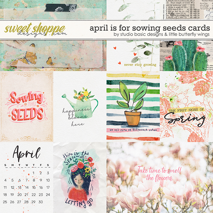April Is For Sowing Seeds Cards by Studio Basic & Little Butterfly Wings