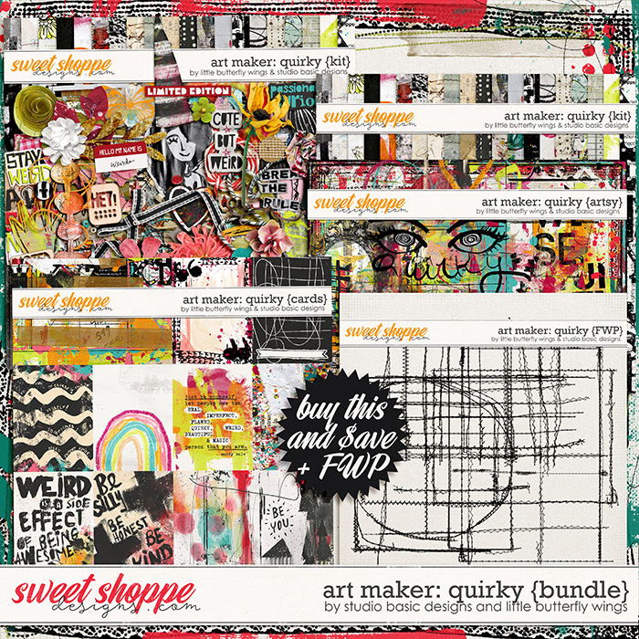 Art Maker: Quirky {Bundle} by Little Butterfly Wings & Studio Basic