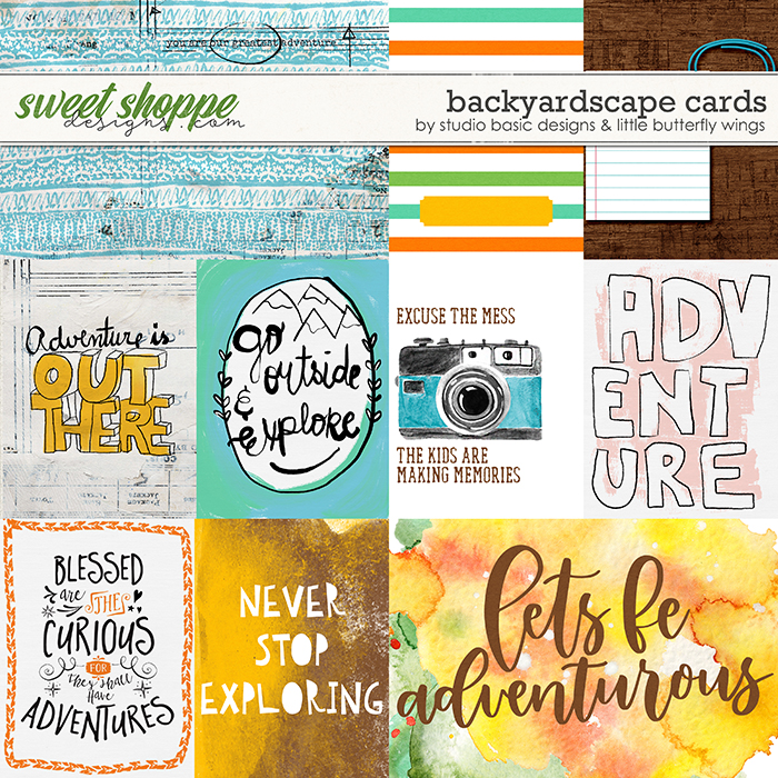 Backyardscape Cards by Studio Basic and Little Butterfly Wings