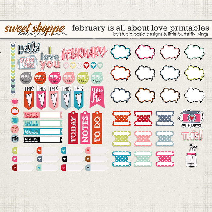 February Is All About Love Printables by Studio Basic and Little Butterfly Wings February Is All About Love Printables by Studio Basic and Little Butterfly Wings