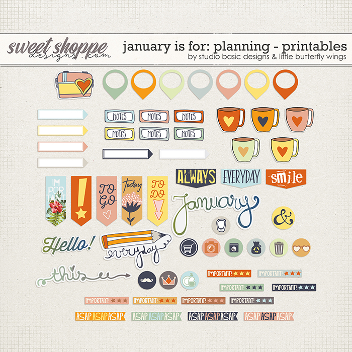 January Is For: Planning Printables by Studio Basic and Little Butterfly