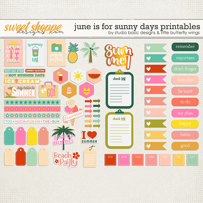 June Is For Sunny Days Printables by Studio Basic