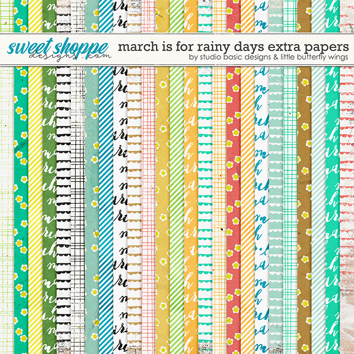 March Is For Rainy Days Extra Papers by Studio Basic & Little Butterfly Wings