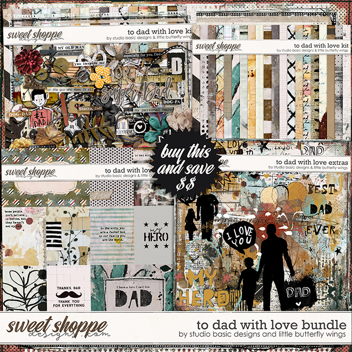 To dad with love bundle by Little Butterfly Wings & Studio Basic