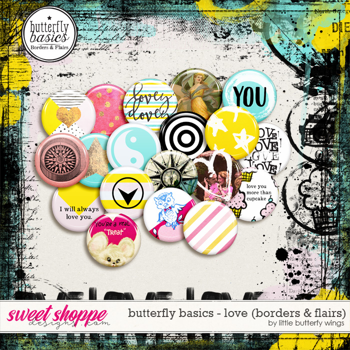 Butterfly Basics - Love (Borders & Flairs) by Little Butterfly Wings