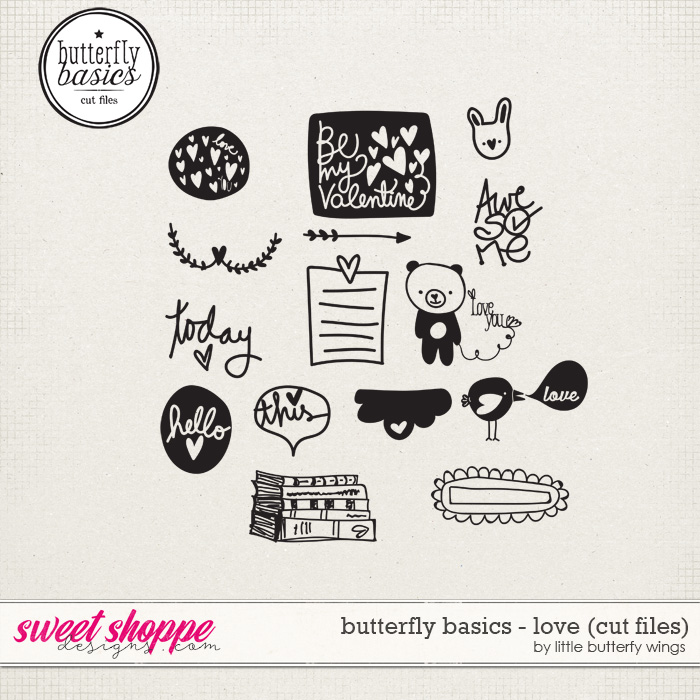 Butterfly Basics - Love (cut files) by Little Butterfly Wings Butterfly Basics - Love (cut files) by Little Butterfly Wings