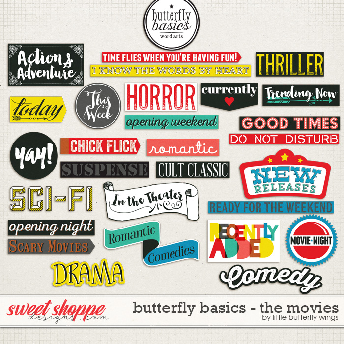 Butterfly Basics - The Movies (word art) by Little Butterfly Wings