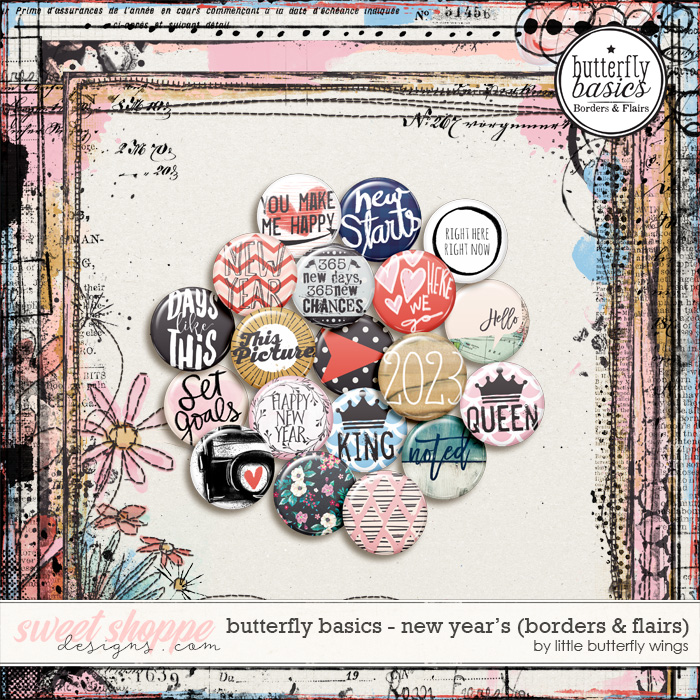 Butterfly Basics - New Year's borders & flairs by Little Butterfly Wings Butterfly Basics - New Year's borders & flairs by Little Butterfly Wings