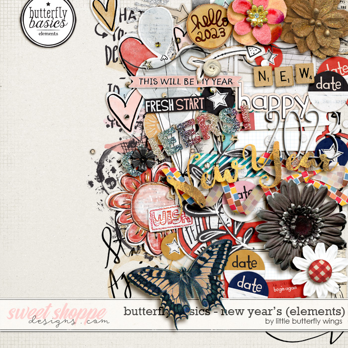 Butterfly Basics - New Year's elements by Little Butterfly Wings