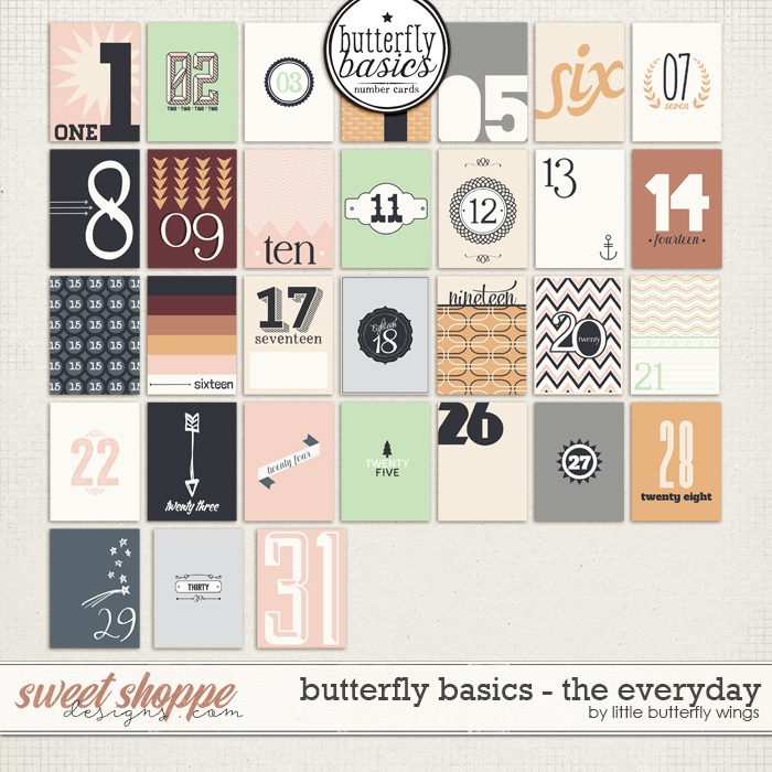 Butterfly Basics - The Everyday number cards by Little Butterfly Wings Butterfly Basics - The Everyday number cards by Little Butterfly Wings