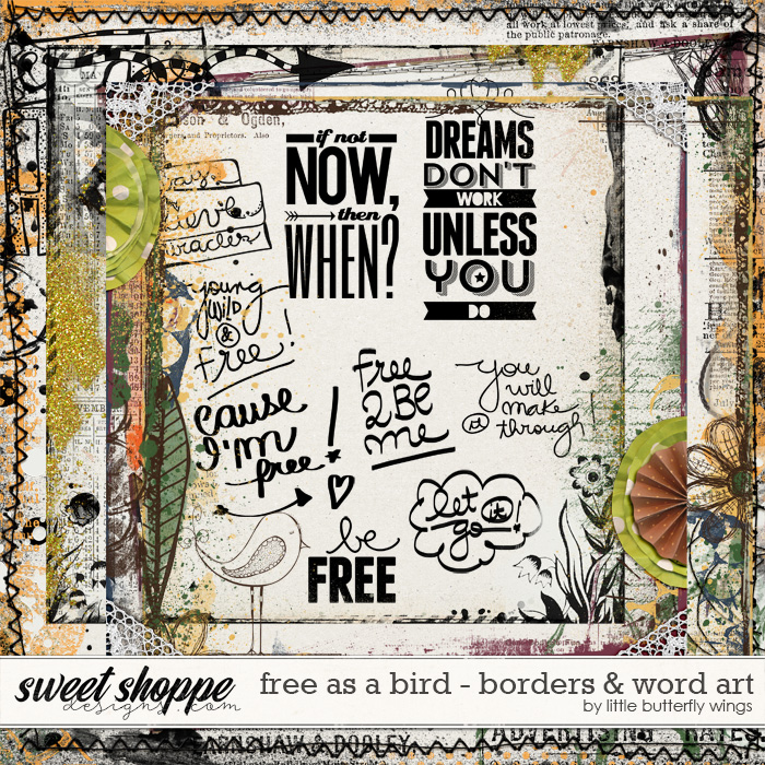 Free as a bird borders & word art by Little Butterfly Wings Free as a bird borders & word art by Little Butterfly Wings