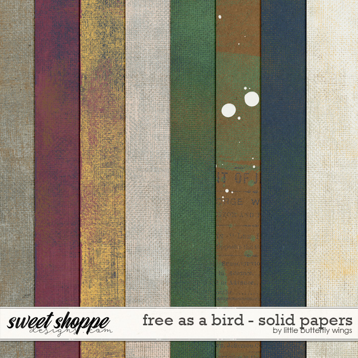 Free as a bird solid papers by Little Butterfly Wings