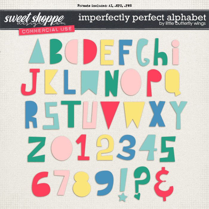 Imperfectly Perfect alphabet by Little Butterfly Wings