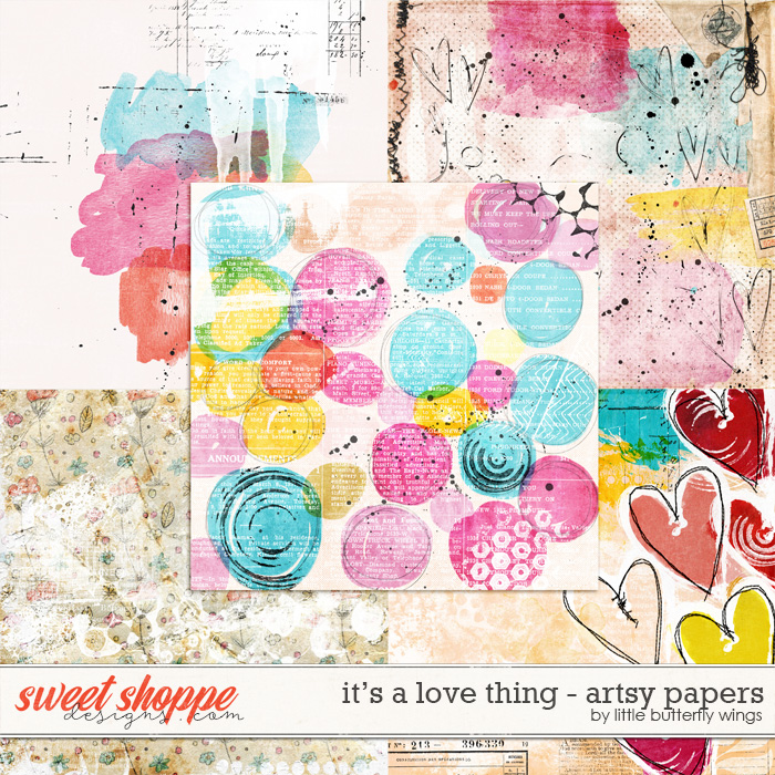 It's a love thing artsy papers by Little Butterfly Wings