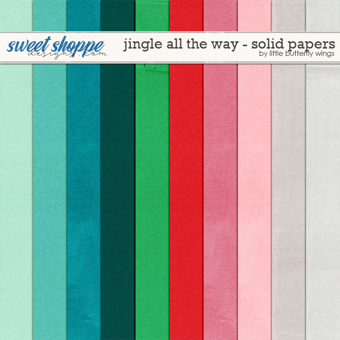 Jingle all the way solid papers by Little Butterfly Wings