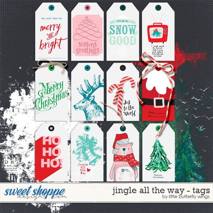 Jingle all the way tags by Little Butterfly Wings Jingle all the way tags by Little Butterfly Wings