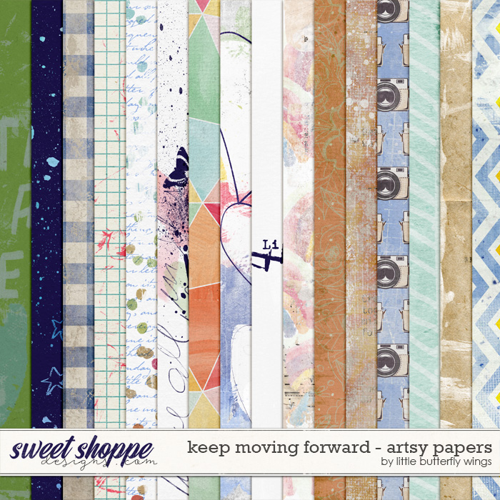 Keep moving forward - artsy papers by Little Butterfly Wings