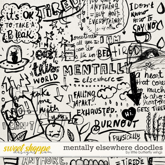 Mentally Elsewhere doodles by Little Butterfly Wings