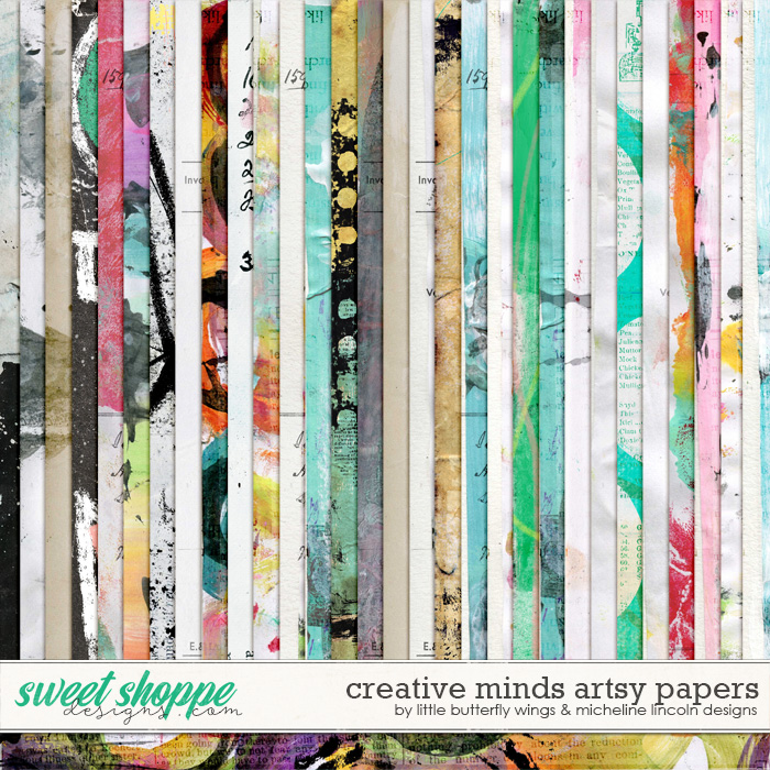 Creative minds artsy papers by Little Butterfly Wings & Micheline Lincoln Designs