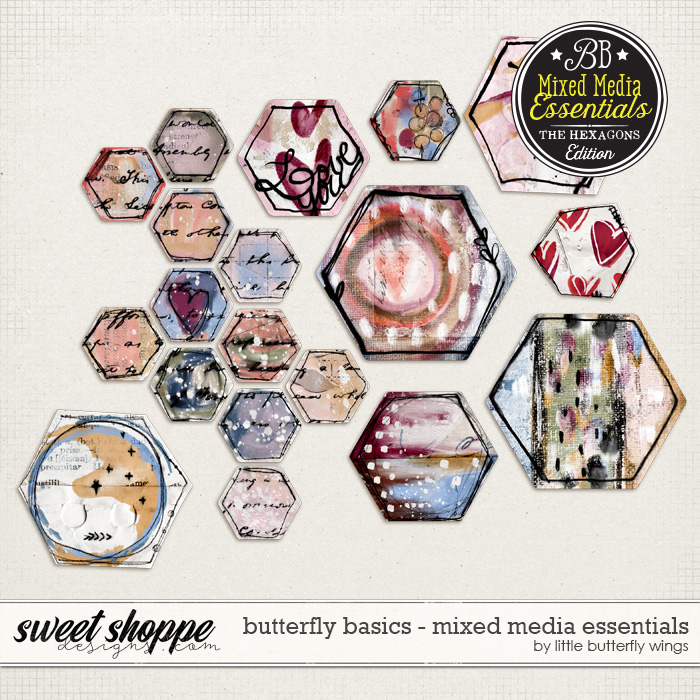 Butterfly Basics - Mixed Media Essentials - Hexagons