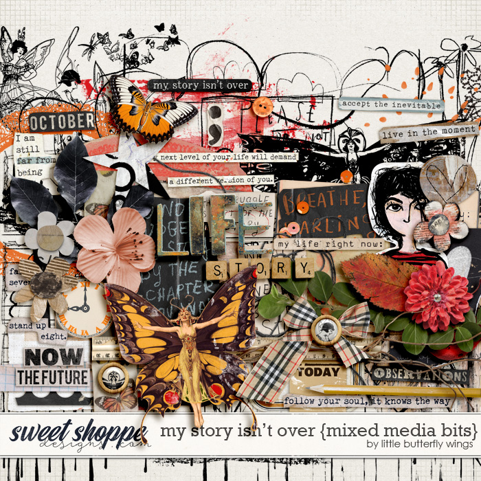 My story isn't over {mixed media bits} by Little Butterfly Wings