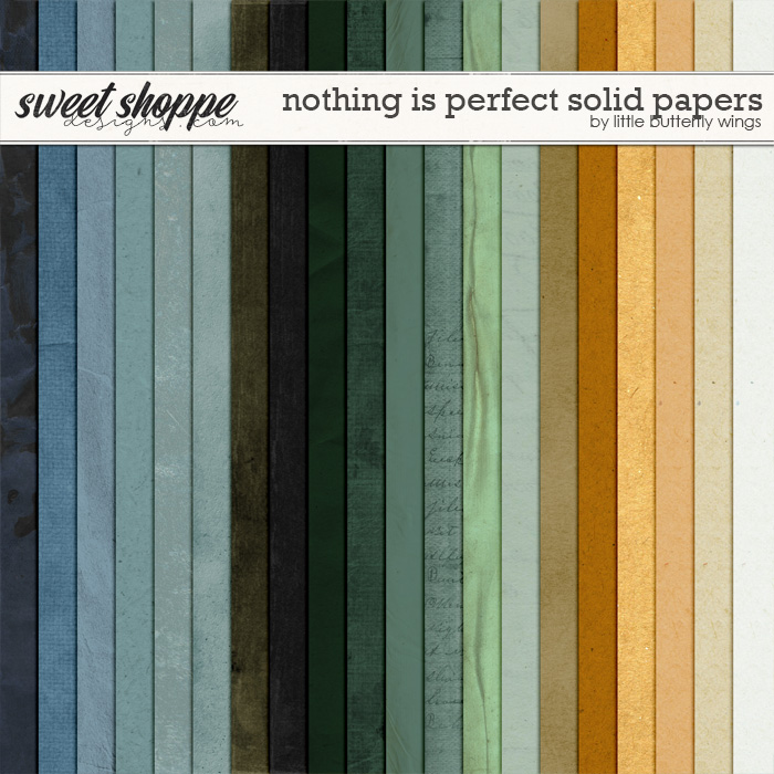 Nothing is perfect solid papers by Little Butterfly Wings