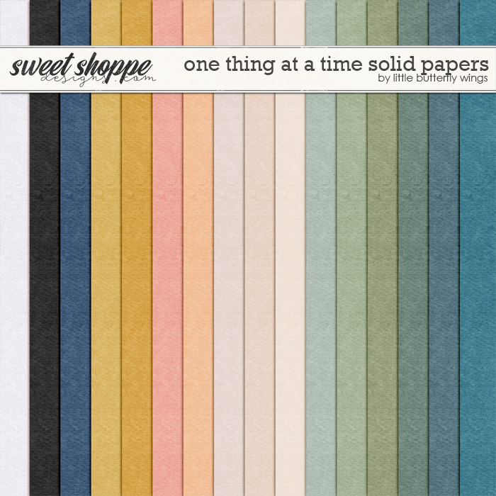 One thing at a time solid papers by Little Butterfly Wings