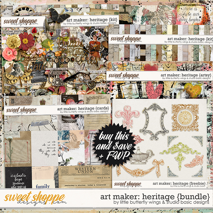 Art Maker: Heritage {Bundle} by Little Butterfly Wings & Studio Basic