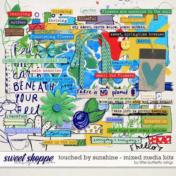 Touched by sunshine - mixed media bits by Little Butterfly Wings Touched by sunshine - mixed media bits by Little Butterfly Wings