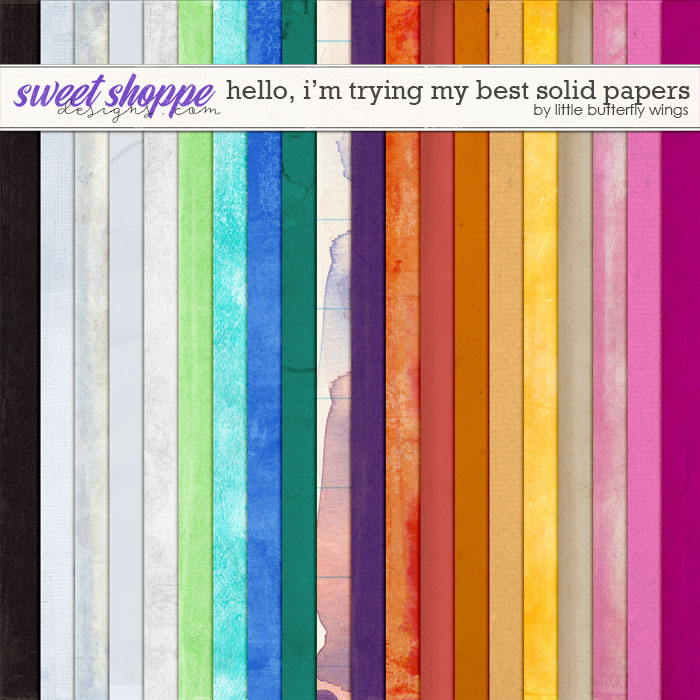 Hello, I'm trying my best solid papers by Little Butterfly Wings Hello, I'm trying my best solid papers by Little Butterfly Wings