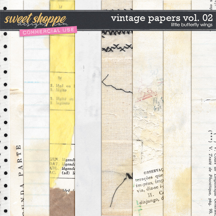 Vintage papers (vol.02) by Little Butterfly Wings