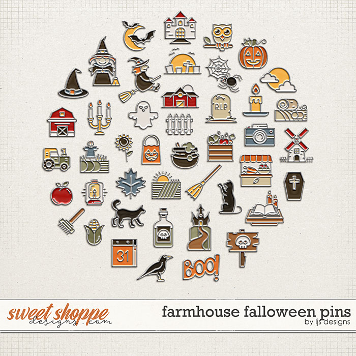 Farmhouse Falloween Pins by LJS Designs