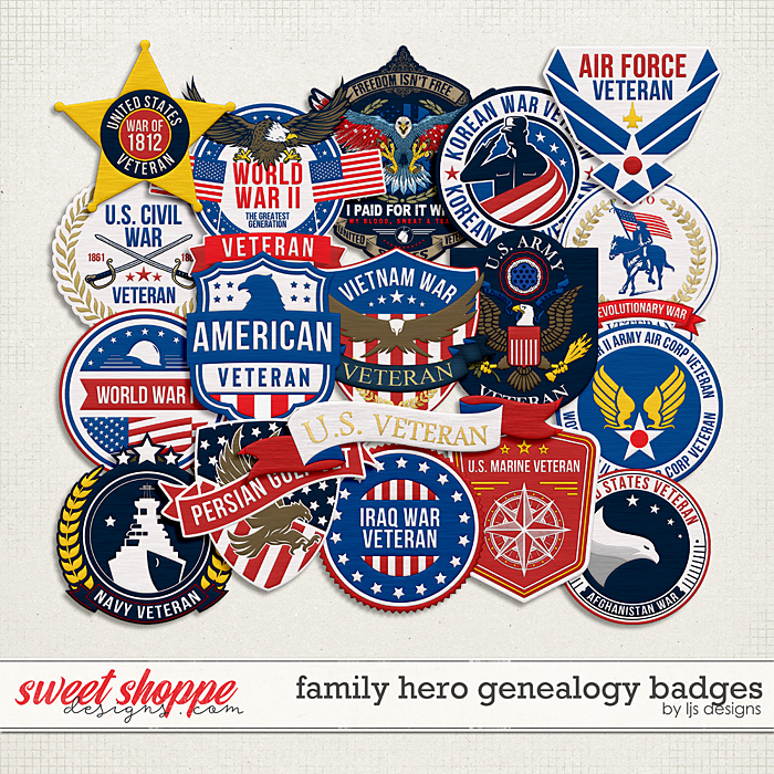 Family Hero: Genealogy Badges by LJS Designs 