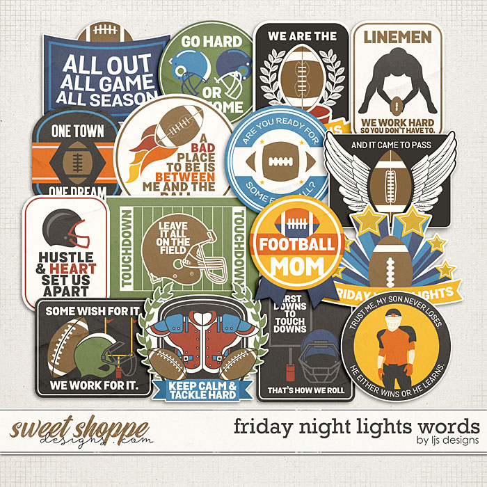 Friday Night Lights Words by LJS Designs