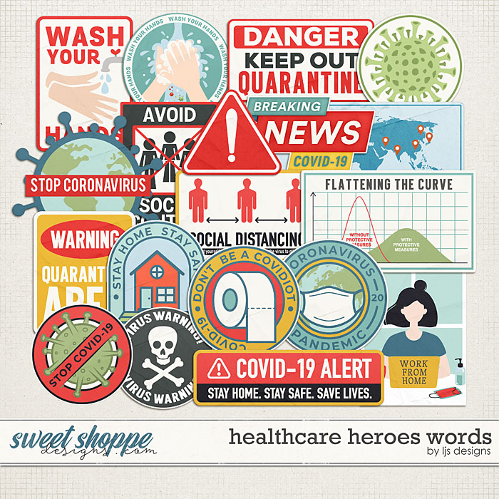 Healthcare Heroes Words by LJS Designs