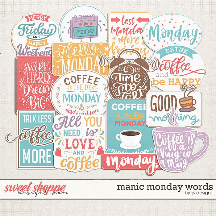 Manic Monday Words by LJS Designs