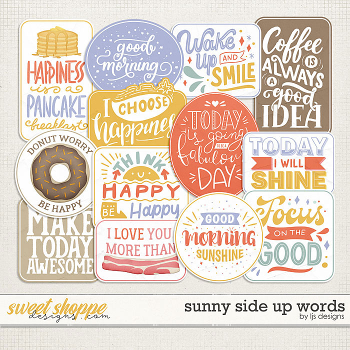 Sunny Side Up Words by LJS Designs