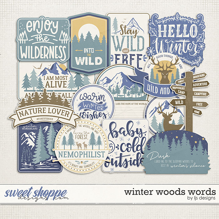 Winter Woods Words by LJS Designs