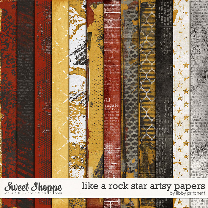Like A Rock Star Artsy Papers by Libby Pritchett Like A Rock Star Artsy Papers by Libby Pritchett