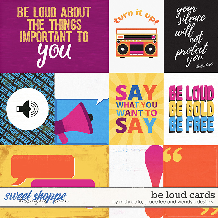 Be Loud - Cards by Misty Cato, Grace Lee & WendyP Designs Be Loud - Cards by Misty Cato, Grace Lee & WendyP Designs