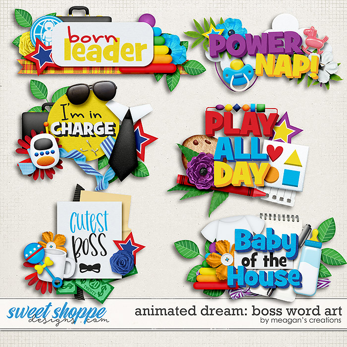 Animated Dream: Boss Word Art by Meagan's Creations